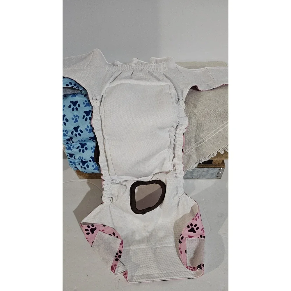 CuteBone 2 Female Dog Washable Diapers With Tail Hole Large
